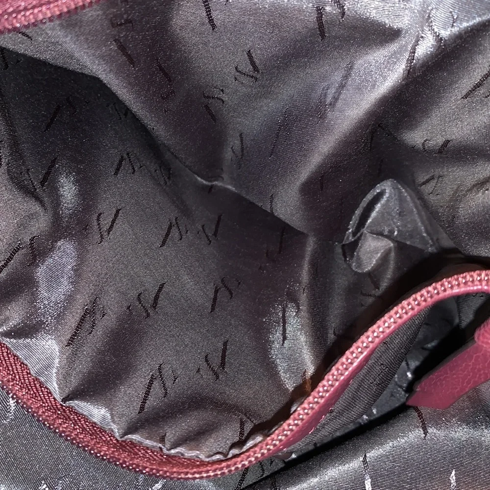 Simply Vera Wang double handle plum vegan hobo satchel purse bag CLEAN! EUC